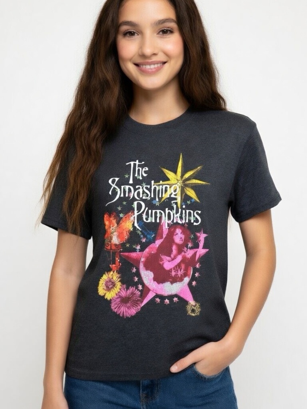 The Smashing Pumpkins Graphic Tee - Charcoal Short Sleeve
